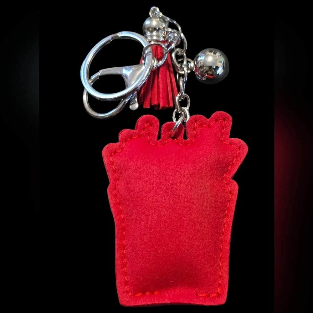 Sparkling French Fries Bag Charm Keychain